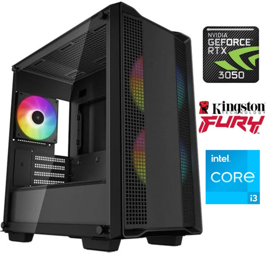 Equipo Gamer Core i3 13100F, 16GB, 1TB NVMe, RTX 3050 6GB
